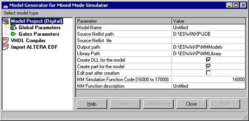 Model Generator for Mixed Mode