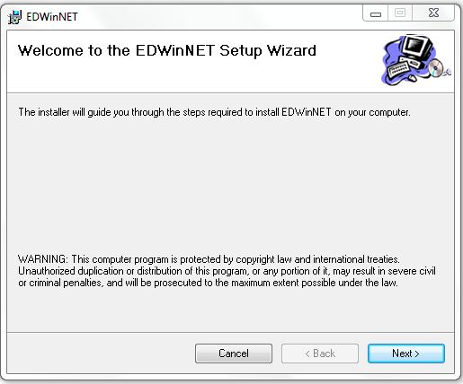 EDWinNET Setup Wizard